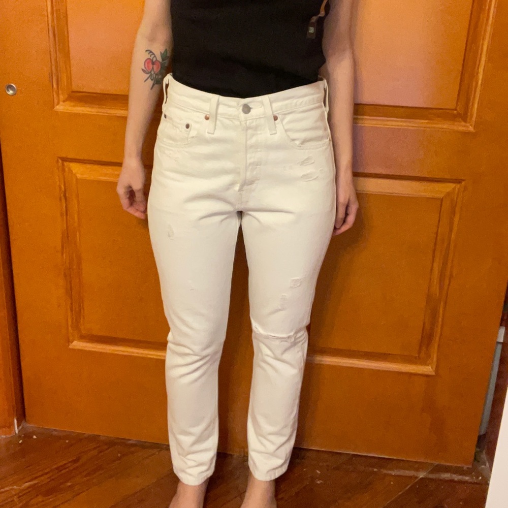 Levi’s 501 S White Jeans (Size 27)